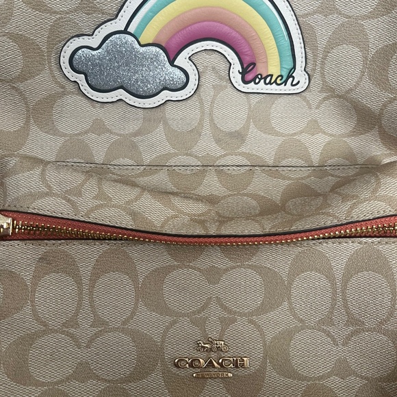 Brand new with tags Coach medium backpack purse with rainbow - Picture 2 of 5